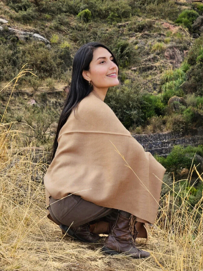 100% BABY ALPACA LONG SHAWL