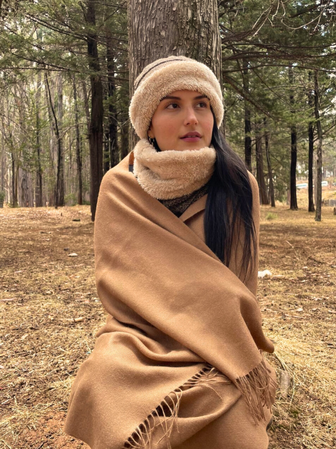 100% BABY ALPACA LONG SHAWL